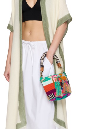 Front View - Click To Enlarge - GUANABANA - Macrame Handle Crossbody Bag