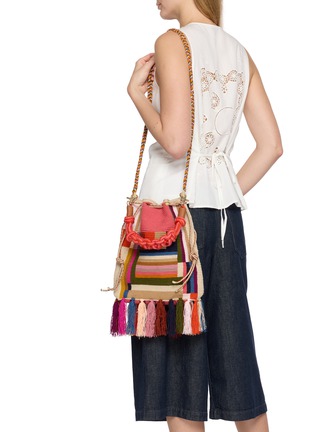 Front View - Click To Enlarge - GUANABANA - Zoe Macrame Handle Crossbody Bag
