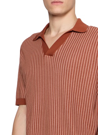  - PIACENZA 1733 - Sailor Ribbed Knit Cotton Polo Shirt