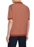 Back View - Click To Enlarge - PIACENZA 1733 - Sailor Ribbed Knit Cotton Polo Shirt