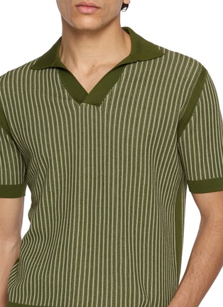  - PIACENZA 1733 - Sailor Ribbed Knit Sailor Polo Shirt