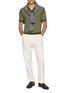 Figure View - Click To Enlarge - PIACENZA 1733 - Sailor Ribbed Knit Sailor Polo Shirt