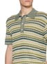  - PIACENZA 1733 - Striped Silk Linen Polo Shirt