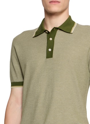  - PIACENZA 1733 - Contrast Trim Cotton Polo Shirt