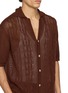  - PIACENZA 1733 - Short Sleeve Crochet Button Up Cotton Shirt