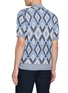 Back View - Click To Enlarge - PIACENZA 1733 - Argyle Knit Silk Cotton Polo Shirt