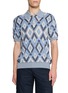 PIACENZA 1733 Argyle Knit Silk Cotton Polo Shirt
