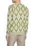 Back View - Click To Enlarge - PIACENZA 1733 - Argyle Knit Silk Cotton Cardigan