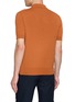Back View - Click To Enlarge - PIACENZA 1733 - Diamond Open-Knit Cotton Polo Shirt