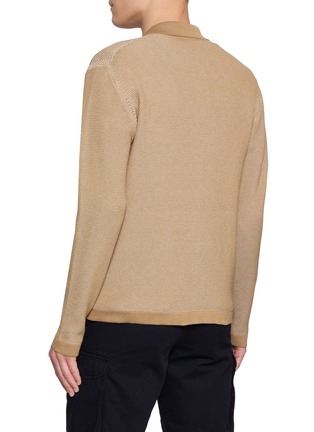 Back View - Click To Enlarge - PIACENZA 1733 - Button-Up Collar Silk Cotton Cardigan