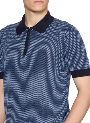 - PIACENZA 1733 - Quarter Zip Knit Silk Linen Polo Shirt