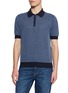 PIACENZA 1733 Quarter Zip Knit Silk Linen Polo Shirt