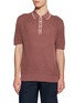 PIACENZA 1733 Contrast Trim Silk Linen Polo Shirt