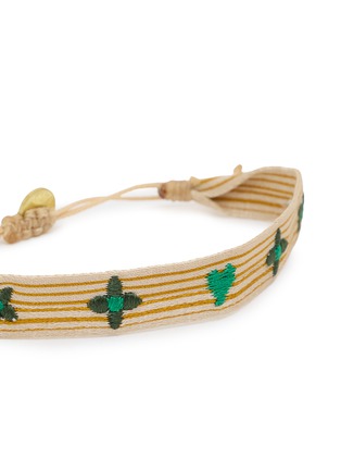 Detail View - Click To Enlarge - GUANABANA - Embroidered Striped Bracelet