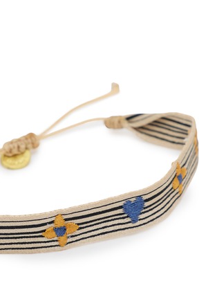 Detail View - Click To Enlarge - GUANABANA - Embroidered Striped Bracelet