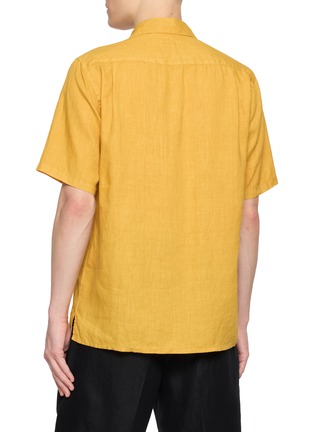 Back View - Click To Enlarge - TOMORROWLAND - Linen Short Sleeve Shirt
