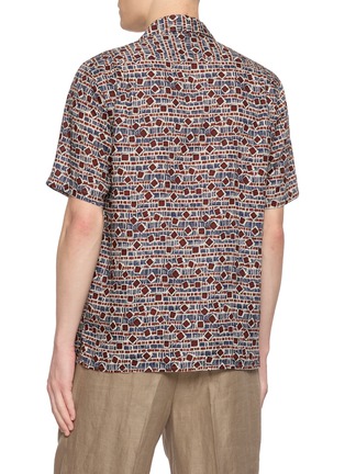 Back View - Click To Enlarge - TOMORROWLAND - Batik Print Open-Collar Short Sleeve Shirt