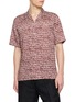TOMORROWLAND Batik Print Open-Collar Short Sleeve Shirt