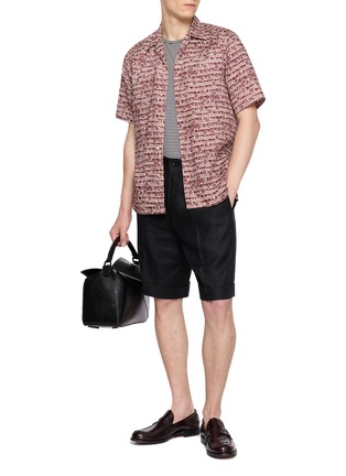 Figure View - Click To Enlarge - TOMORROWLAND - Batik Print Open-Collar Short Sleeve Shirt