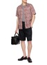 Figure View - Click To Enlarge - TOMORROWLAND - Batik Print Open-Collar Short Sleeve Shirt