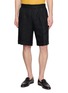 TOMORROWLAND Back Belt Pleated Linen Shorts