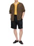 Figure View - Click To Enlarge - TOMORROWLAND - Back Belt Pleated Linen Shorts