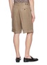 Back View - Click To Enlarge - TOMORROWLAND - Back Belt Pleated Linen Shorts