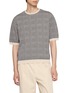 TOMORROWLAND Checked Contrast-Rib Half-Sleeve Knit Tee