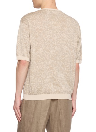 Back View - Click To Enlarge - TOMORROWLAND - Paisley Tricot Crew Neck Knit Tee