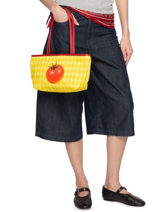 Figure View - Click To Enlarge - NOTICE ME - Tomato Small Canvas Tote Bag