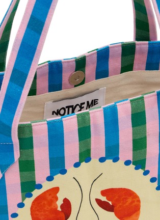 Detail View - Click To Enlarge - NOTICE ME - Lobster Printed Canvas Tote