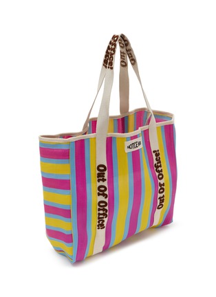 Detail View - Click To Enlarge - NOTICE ME - Striple Canvas Tote Bag