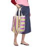 Figure View - Click To Enlarge - NOTICE ME - Striple Canvas Tote Bag