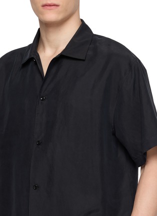  - THE ROW - Palone Short Sleeve Peached Silk Shirt