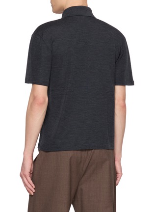 Back View - Click To Enlarge - THE ROW - Wool Silk Polo Shirt