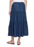 Back View - Click To Enlarge - MO&CO. - Drawstring Waistband Tiered Denim Skirt