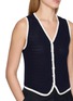  - MO&CO. - Contrast Edge Knit Gilet
