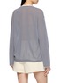 Back View - Click To Enlarge - MO&CO. - Long Sleeve Lace Up Striped Top
