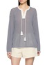 MO&CO. Long Sleeve Lace Up Striped Top