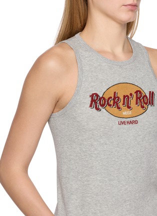  - MO&CO. - Rock 'n' Roll Print Knit Tank Top