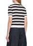 Back View - Click To Enlarge - MO&CO. - X MOOMIN Short Sleeve Jacquard Striped Knit Cardigan