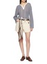 Figure View - Click To Enlarge - MO&CO. - Scarf Cotton Shorts