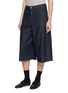 Detail View - Click To Enlarge - MO&CO. - Scarf Denim Bermuda Shorts