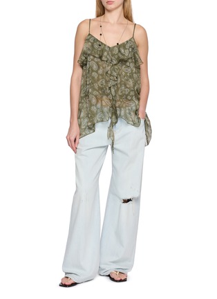 Figure View - Click To Enlarge - MO&CO. - Chiffon Mesh Tank Top