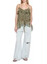 Figure View - Click To Enlarge - MO&CO. - Chiffon Mesh Tank Top