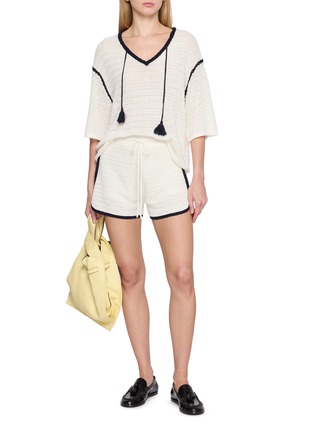 Figure View - Click To Enlarge - MO&CO. - Contrast Edge Knit Top