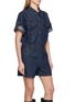 Detail View - Click To Enlarge - MO&CO. - Belted Denim Jumpsuit