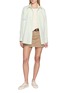 Figure View - Click To Enlarge - MO&CO. - Cargo Denim Mini Skirt