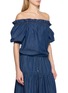 Detail View - Click To Enlarge - MO&CO. - Off Shoulder Denim Top