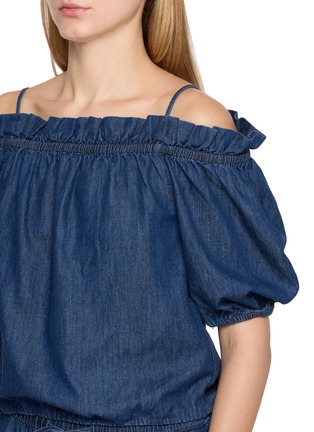  - MO&CO. - Off Shoulder Denim Top